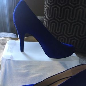 Nine West Royal Blue Suede Pump